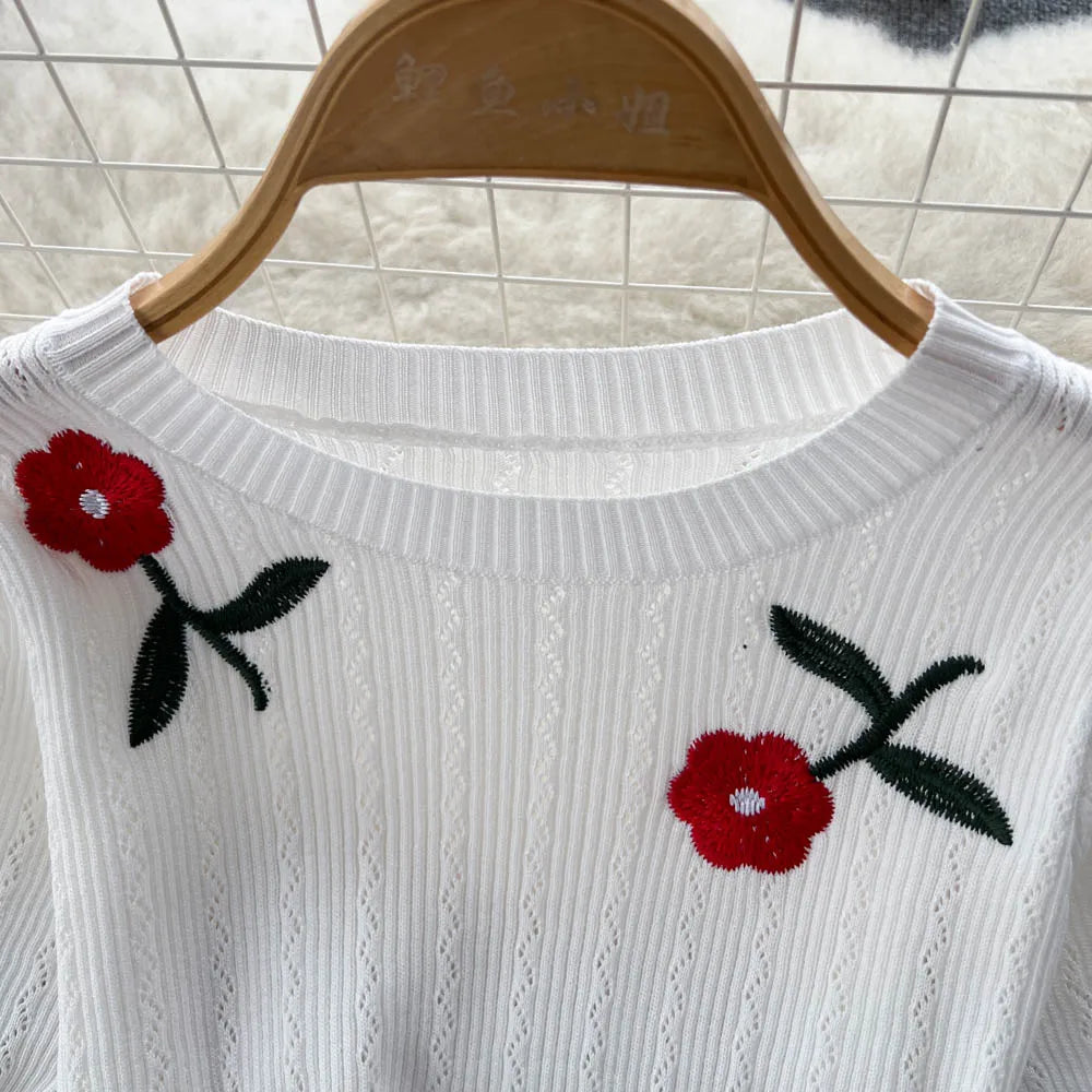 Häkeln kleider stricken aus geschnittenes kleid jurk dames strand kleider für frauen 2023 kurz ärmel ige weibliche vestidos mujer maxi langes kleid.