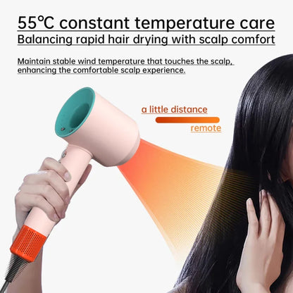 1.8m Professinal Leafless Hair Dryer Electric Hair Dryer High Speed 1600W Negative 200 Million Anion Blow Dryer Silent Hair Drye