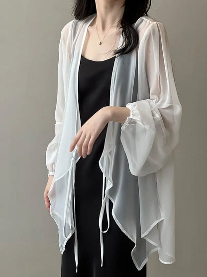 Jacken Frauen Elegante Sommer Sun-proof Zarte Mode Täglichen Lose Einfache Feste Alle-spiel Grundlegende Stilvolle Koreanische stil Puff Hülse