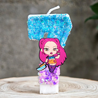 Heißer Kpop Dämon Jäger Thema Kerze 3D Nummer 0-9 Kinder Geburtstag Kuchen Dekoration Baby Dusche Anime Party liefert Geschenke.