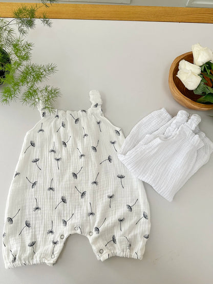 2 stücke Baby Strampler Anzug Regenbogen Löwenzahn Bio-baumwolle Ärmel Sling Strampler Infant Overall Body Sommer Baby Straps Hosen.