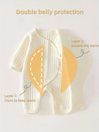 Jungen Mädchen Body Neugeborenen Winter Onesie Kleidung Baumwolle Kleinkind Hause Tragen 0-6M Verdickte Frühling und Herbst Kleidung