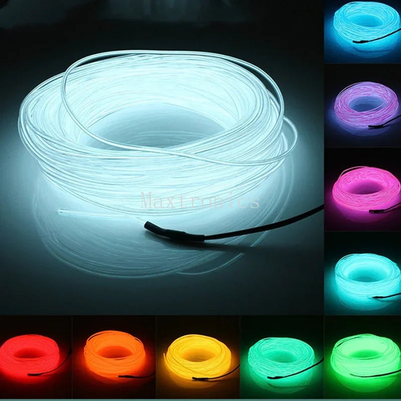 1M/3m/5M LED Neon Licht USB Flexible EL Draht Seil Rohr Wasserdichte LED Streifen Band für Urlaub Dance Party Decor Licht 3V 5V 12V.