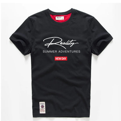 Men's T-shirt Cotton White Blue T Shirt Men Autumn Summer Causal O-neck Basic Tshirt Male High Quality Classical Tops Designer.