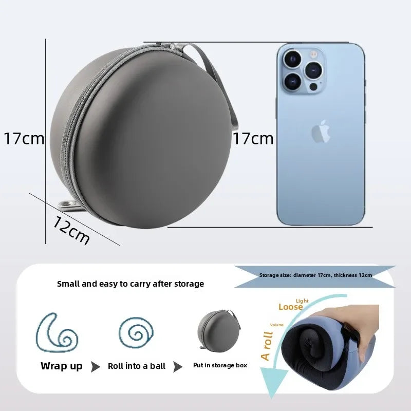 Ice silk U-shaped travel neck pillow airplane pillow neck pillow portable adjustable memory cotton U-shaped pillow.