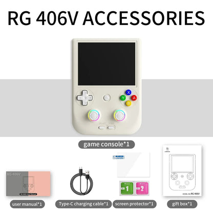 ANBERNIC RG406V Retro Game Console Portable 4-inch IPS Multi-Touch Display Android 13 HDMI Output FOTA Upgrades