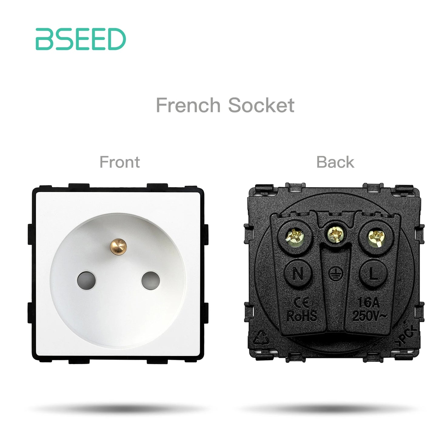 BSEED Wifi 1/2/3Gang Touch Smart Switches Funktion Teile Tuya Smart Leben App Kompatibel EU Buchse glas Front Panels Ersatzteile