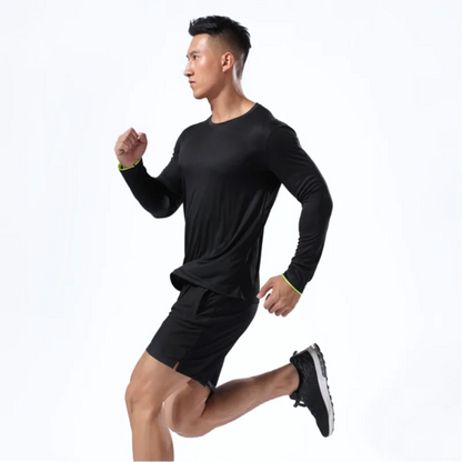 Quick Dry Long Sleeve T-shirt Custom Logo High Quality Round Neck Sports T-shirt Printing Design Company Team Shirt Embroidery.