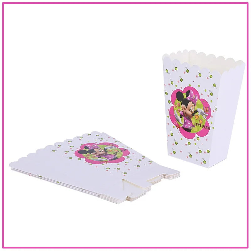 Disney Minnie Mouse Birthday Party Decoration Pink Minnie Paper Cups Plates Napkin Tablecloth Tableware Balloosn Baby Shower Kid