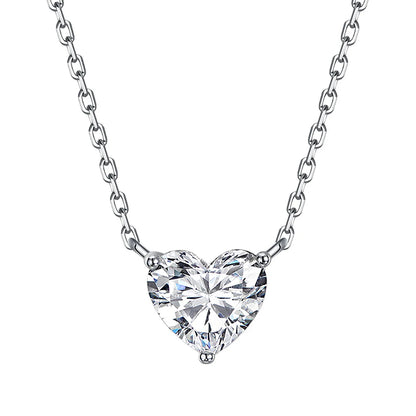 1-3Carat Heart Cut Moissanite Pendant Necklace for Woman S925 Silver Plated 18k Gold Solitaire Diamond Neckchain  Certified.