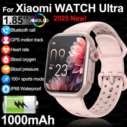 2025New For XIAOMI IOS Watch Ultra2 Smart Watches Women 1000mAh 1.85" AMOLED Full Touch Screen BT Call Ladies Fashion Smartwatch.
