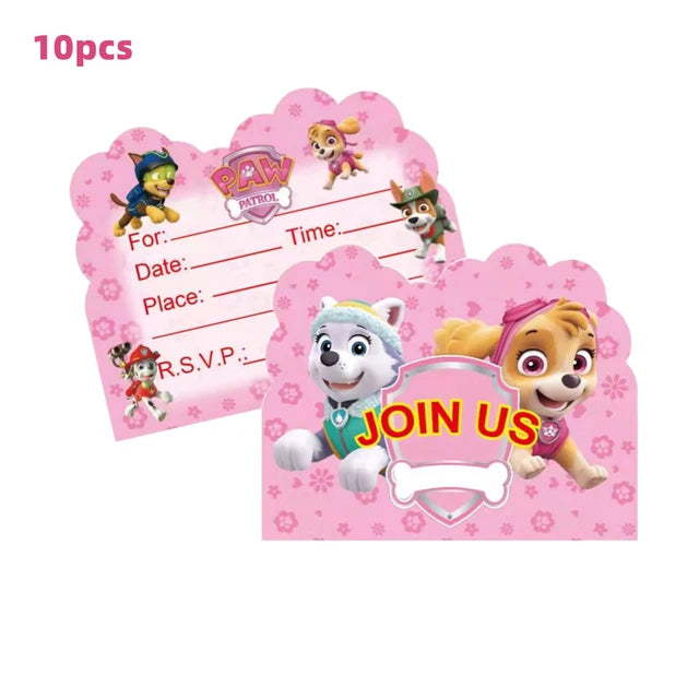 Paw Patrol Rosa Geburtstag Skye Thema Party Dekorationen Geschirr Set Pappteller Tassen Servietten Für Kind Party Liefert Spielzeug Geschenke.