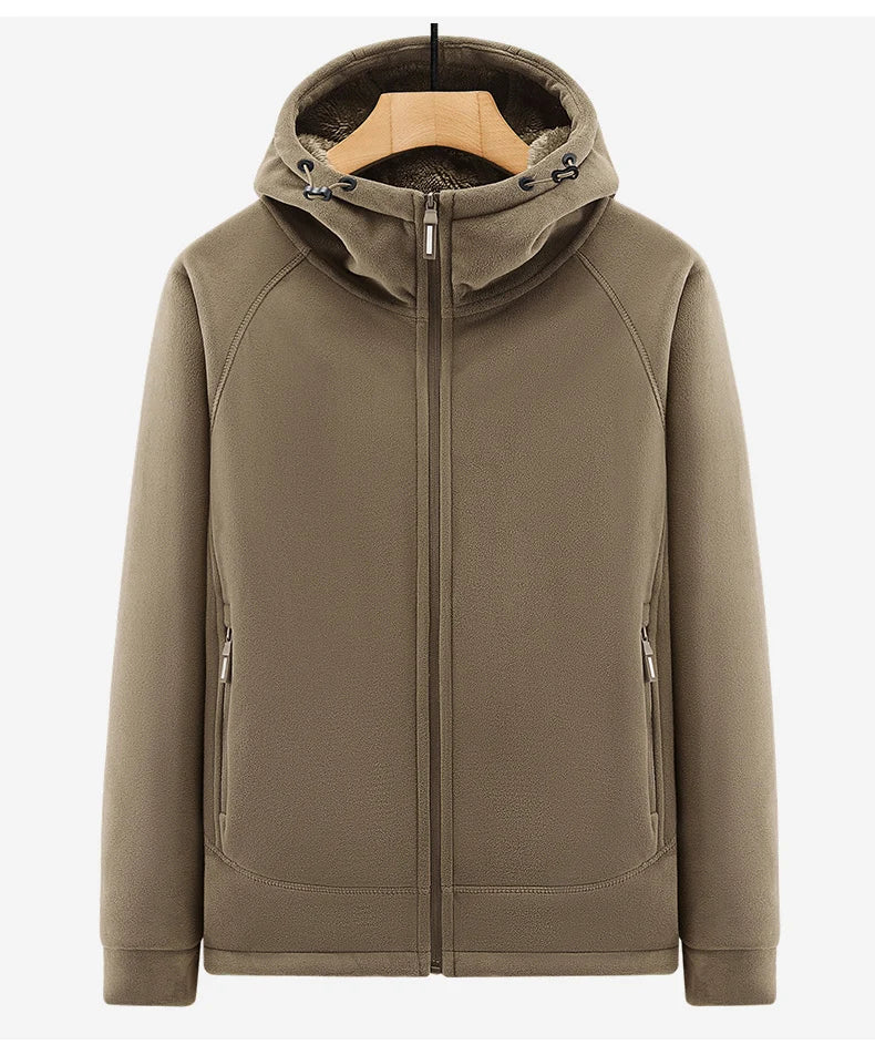 Winter Men Fleece Warm Jackets Mens Windproof Thick Jackets Parkas Coats Men Hooded Casual Outwear Jackets Male LZLLTT.