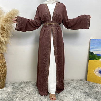 Ramadan Eid Dubai Open Black Muslim Kimono Abaya Damen Turkey Islam Abayas For Women Dress Kebaya Robe Femme Musulmane Kaftan