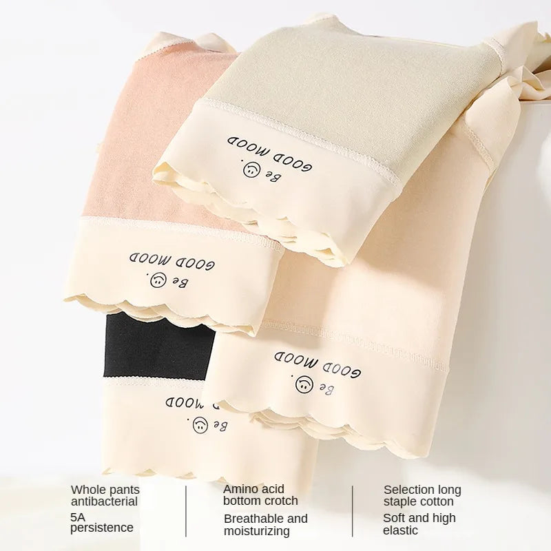 3PCS Female Underwear Antibacterial Pure Cotton Sexy Mid-rise Cotton Panties Woman Traceless Fashions Women's Intimate Intimates.