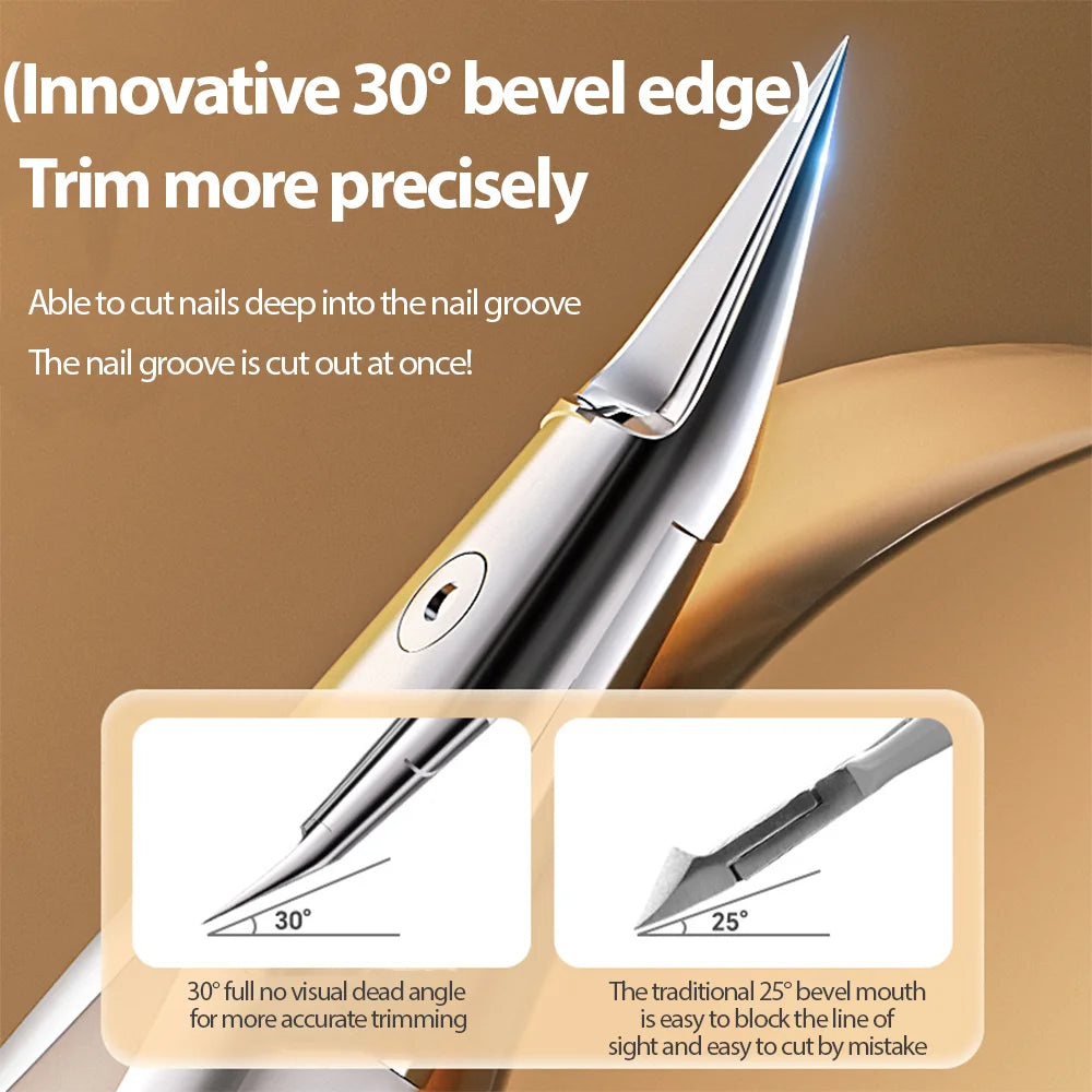 Stainless Steel Thick Nail Clippers Toenail Cutters Pedicure Manicure Tools Non-Splash Ingrown Paronychia Correction Tool.