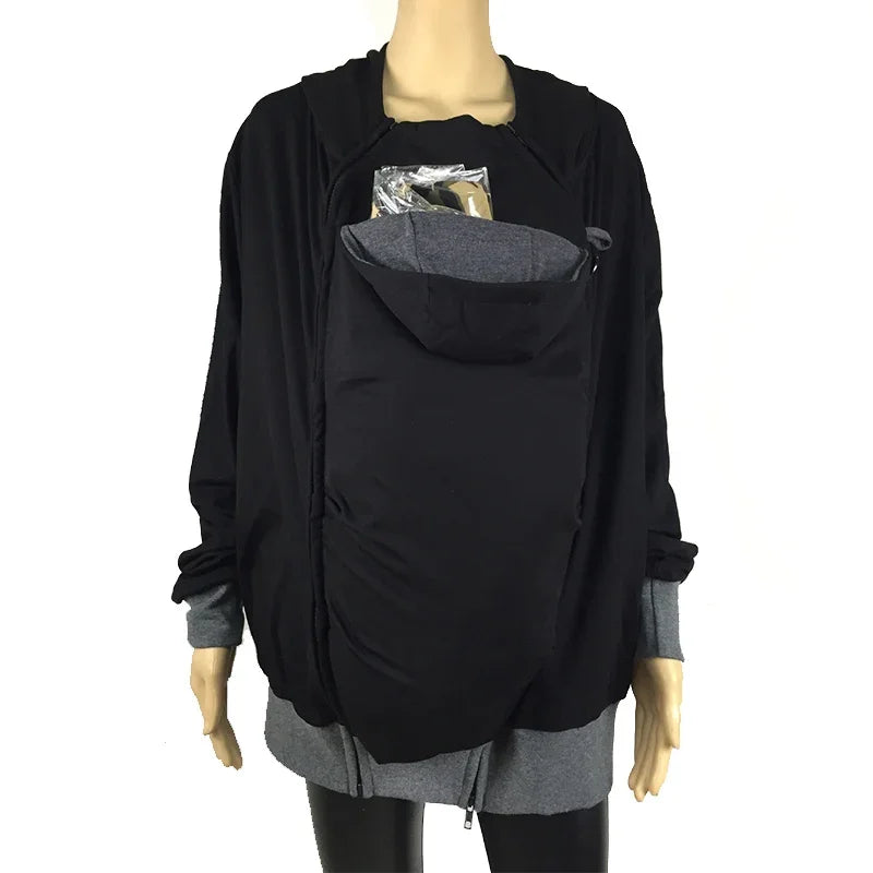 Autumn Winter Kangaroo Baby Carrier Hooded Hoodies Sweatshirt For Father Babywearing Jacket Multifunctional Kangaroo Clothes.