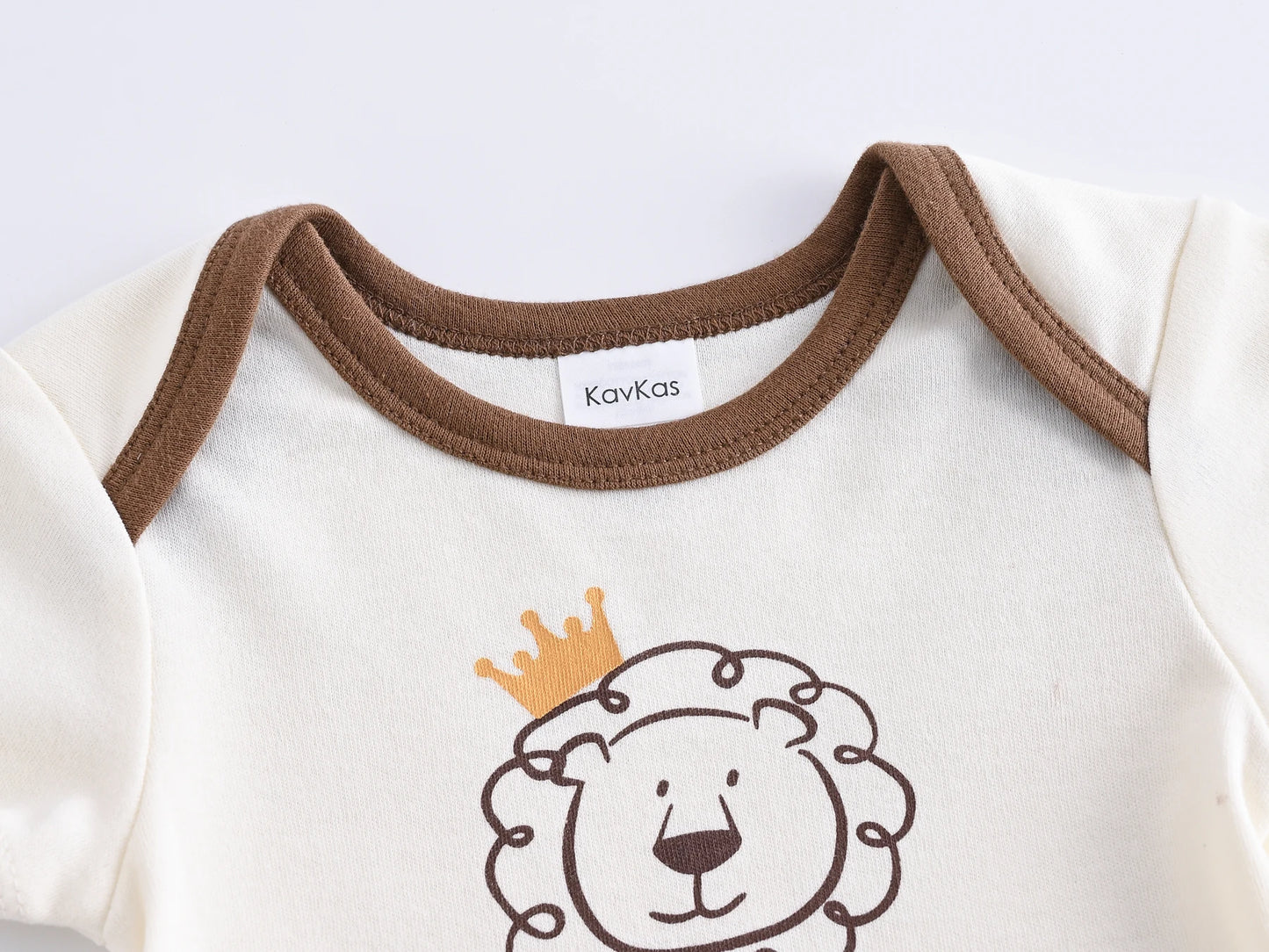 Kavkas 3 Teile/los Baby Body 100% Baumwolle Lion Print 3M 6M 9M 12M Neugeborene Mädchen Kleidung Sommer Körper Kleidung.