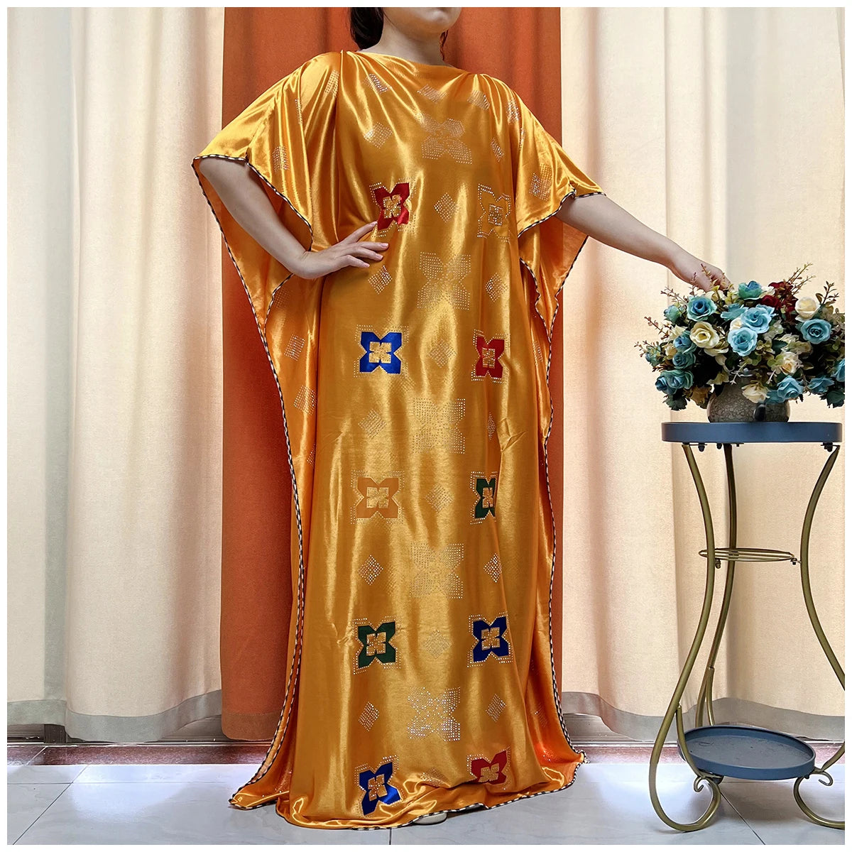 African Abaya For Women Kaftan islamic Clothing With Scarf African Women Dress Inlaid Mubarak Dubai Femme Luxury Muslim Dress.