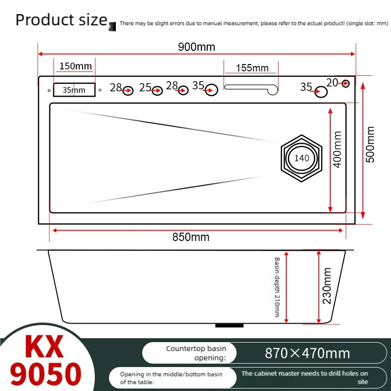 Stainless Steel Waterfall Kitchen Sink New With Draining Rack Digital Display Large Single Slot Dishwashing Sinks Wash Bowl