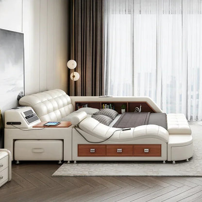 Master Under Storage Doppelbett Ästhetisches Master Nordic Multifunktionales Schlafzimmer Bettgestell Modernes Design Cama Casal Möbel