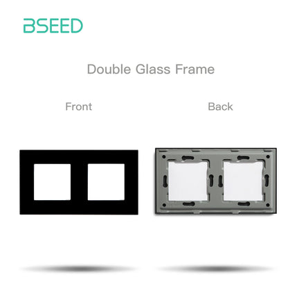 BSEED Zigbee Touch Schalter Funktion Basis 1/2/3Weg Glas Panels EU Wand Smart Steckdose Tuya Smart Leben App DIY Teile Nur