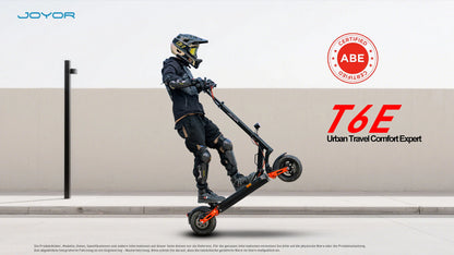 JOYOR T6E(ABE) Adult Electric Scooter 500W Motor 48V18AH Battery E-Mountain Escooter 10" Off-Road Tire Foldable E-Scooter.