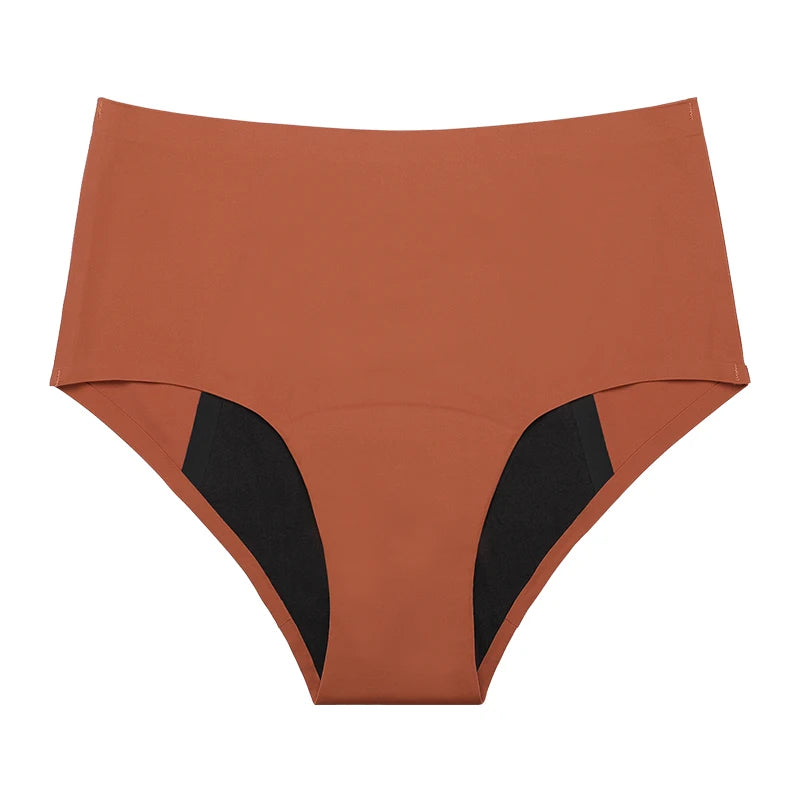 Hot Sale Mid-Rise Seamless Menstrual Period Panties 4 Layers Absorbent Leak Proof Culotte Lengthened Menstrual Panties.