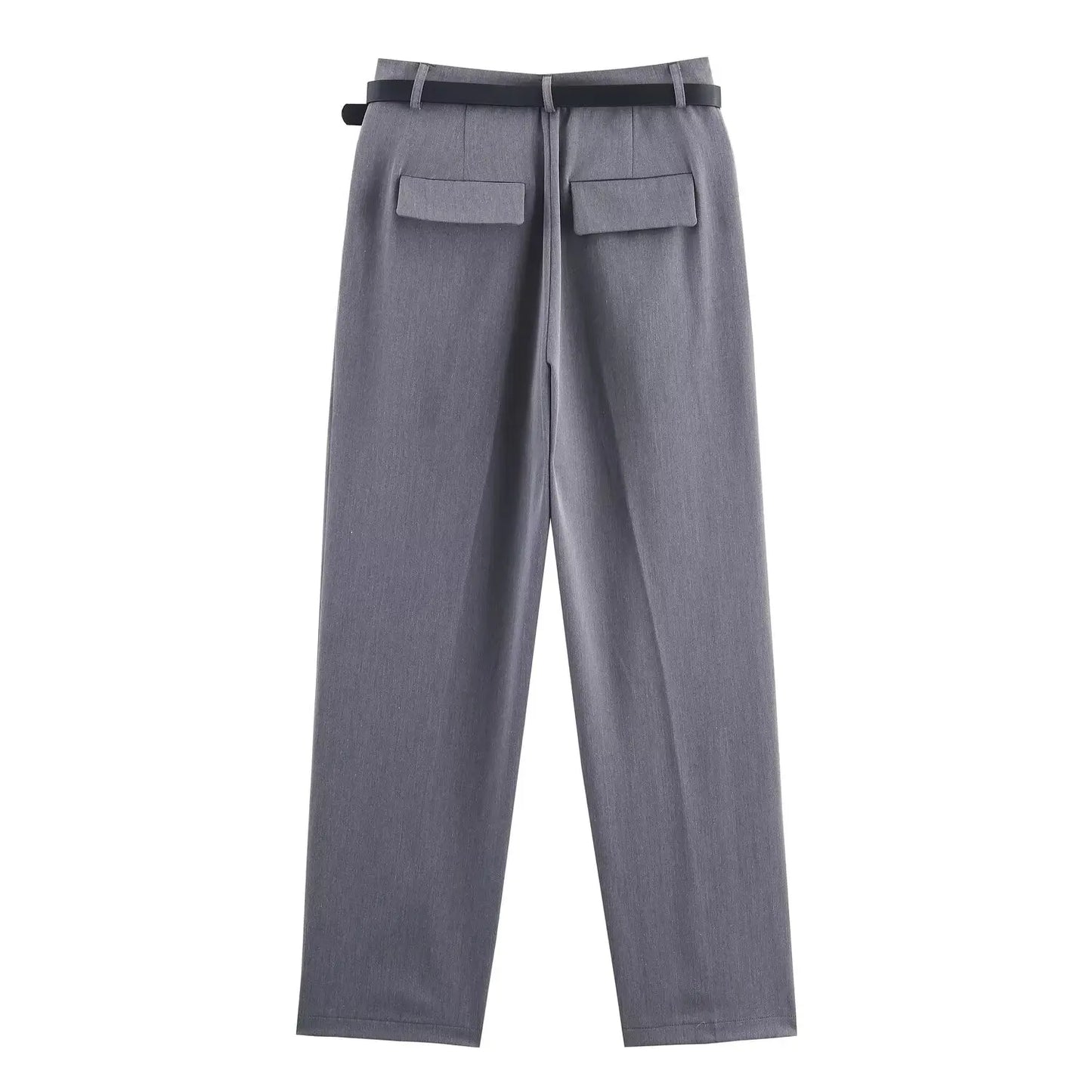 HH Frau Mode Vielseitige Lange Ärmel Zweireiher Tasche Dekoration Blazer + High Street Casual Pendeln Hose 2-teiliges Set