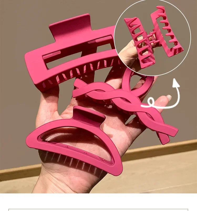 Set of 8 Plastic Hair Clip Large Hair Accessories Simple Hairpin Thin Hair Styling Tools for Women.