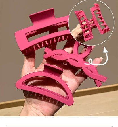 Set of 8 Plastic Hair Clip Large Hair Accessories Simple Hairpin Thin Hair Styling Tools for Women.