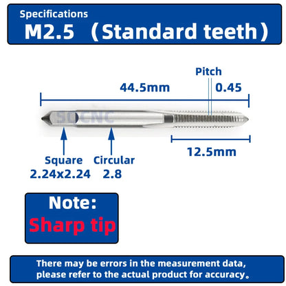 SIQICNC Rechtsgewindebohrer HSS Maschinenstecker Gewindebohrer Metrisches Gewindebohrer Bohrgewindewerkzeug M2 M3 M4 M6 M7 M8 M10 M12 M14 Handwerkzeuge