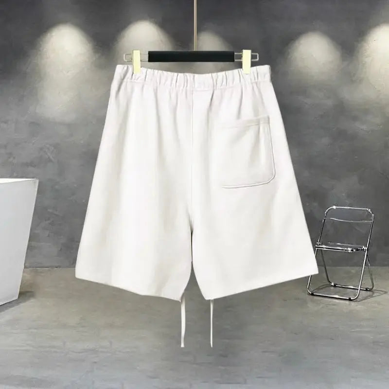 Korean Large Size Casual Sports Shorts Single Piece/suit Men Trend All-match Fashion Straight Leg Loose Half Pants Streetwear.