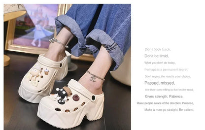 Women's Slippers 9CM High Platform Garden Fashion Clogs Shoes Women's Slippers Thick Bottom EVA Sandals Summer Girls Slippers.
