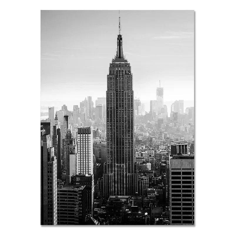 New York City Canvas Posters and Prints Black and White Wall Art Pictures Living Room Decoration Painting on The Wall Home Decor.