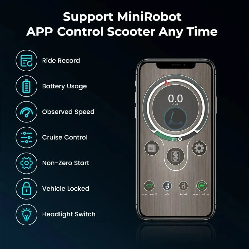 iScooter ix3Electric scooter 800W Motor 48V10AH Battery support Minirobot application control 10-inch tire city commuter scooter.