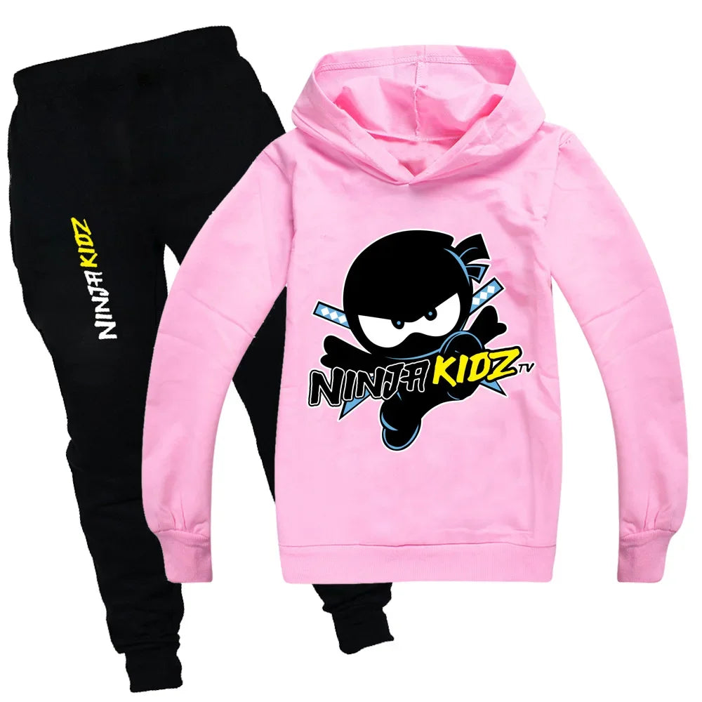Ninja Boys Clothing Set Spring Autumn Fashion Hoodies Tracksuit NINJA KIDZ Hooded T-Shirt Suit Children Kid Girl Sweatshirt.