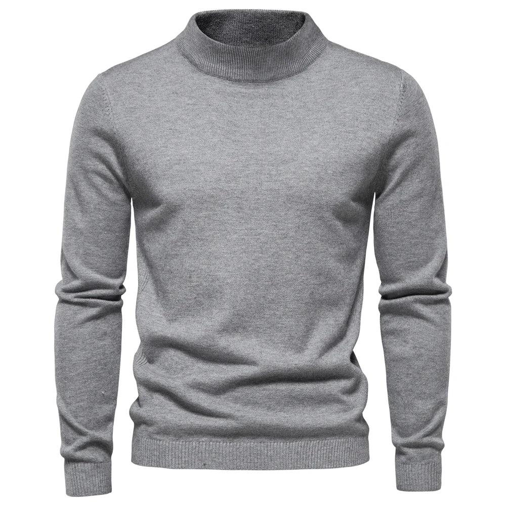 New Winter Turtleneck Thick Mens Sweaters Casual Turtle Neck Solid Color Quality Warm Slim Turtleneck Sweaters Pullover Men