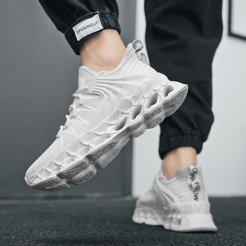 YRZL Men's Athletic Mesh Sneakers Lightweight Comfortable Running Shoes for Men Soft Sole Non Slip Casual Shoes Outdoor Walking.