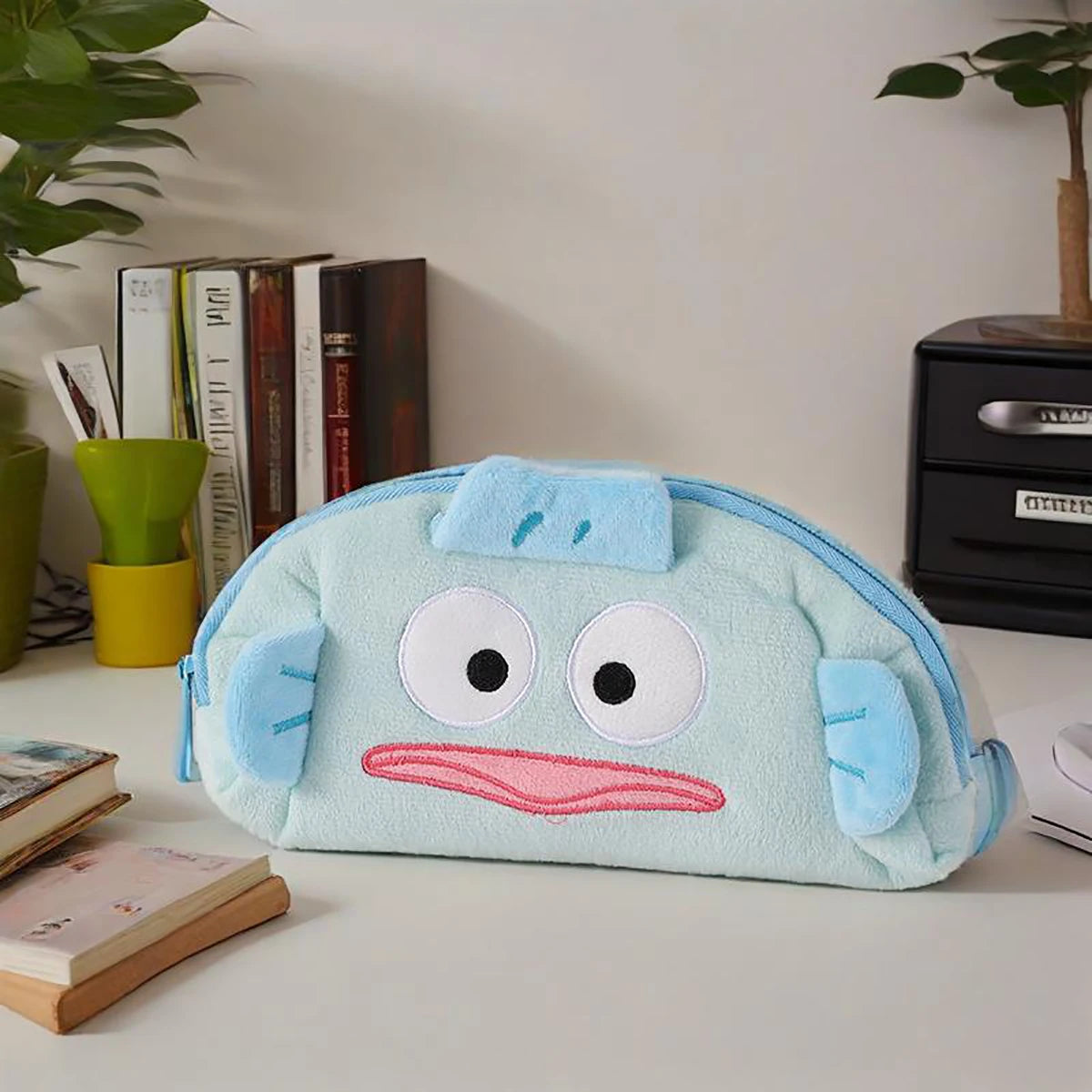 Niedliche Cartoon-Bleistifttasche aus Plüsch, große Kapazität, Bleistifttasche, Aufbewahrung, Kosmetiktasche, Stifthalter, Schreibwaren.