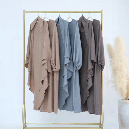 Ramadan Breastfeeding Outfit Prayer Clothes Khimar Abaya Dubai Islam Muslim Hijab Dress Women Kebaya Robe Ensembles Musulmans.