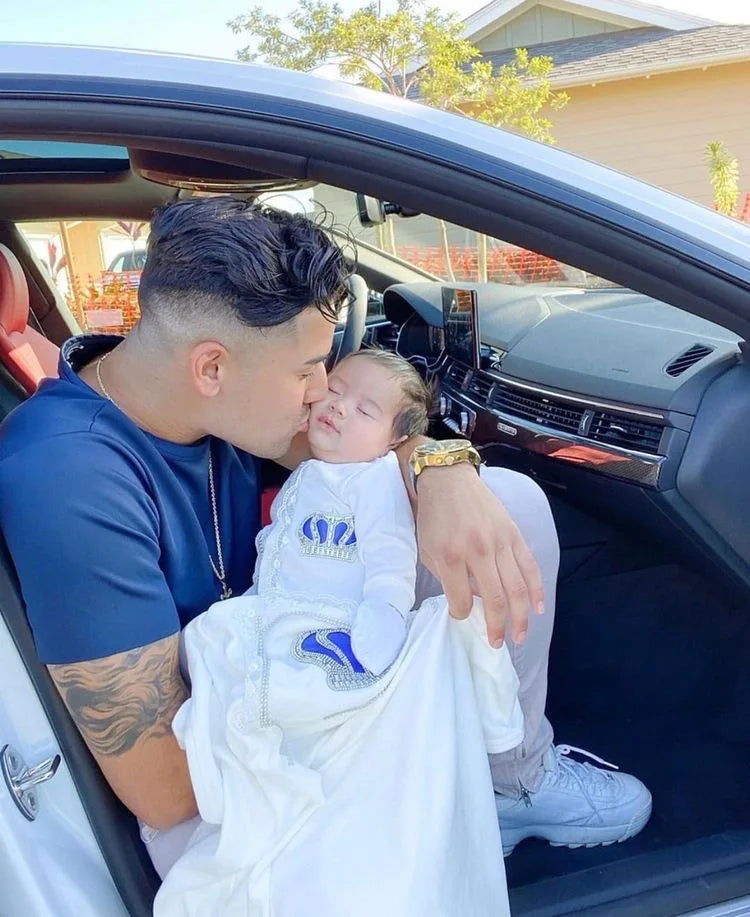 Dollbling Newborn Set Baby's Sets Rhinestone Crown 0-3 Months Hat+Bodysuits+Gloves+Shoes 4 Parts Boy Girl Jumpsuit Clothing