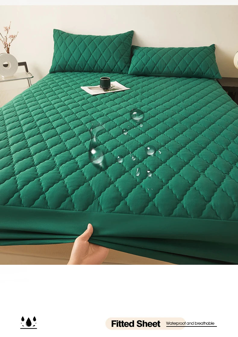 Waterproof Mattress Cover Thickened Padding Comfortable Fabric Bed Cover Bed Linen Bed Sheets Set Mattress Protector for Home.