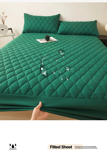 Waterproof Mattress Cover Thickened Padding Comfortable Fabric Bed Cover Bed Linen Bed Sheets Set Mattress Protector for Home.