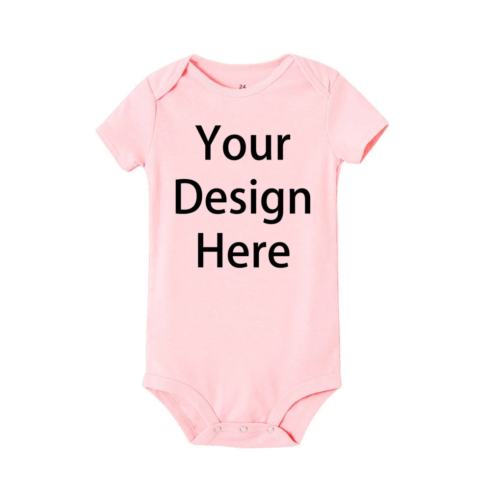 Personalisierter Baby-Strampler mit individuellem Foto und Namen, Säuglings-Body, kurzärmeliger Overall mit Rundhalsausschnitt, Gedenkgeschenke für Babys.