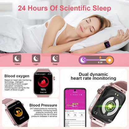 2025 New ECG+PPG Smart Watch Women Heart Rate Blood Lipid Uric Acid Women Menstrual Health Tracker Smartwatches For Android iOS.