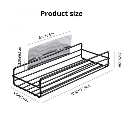 Badezimmer-Metallregale ohne Bohren, Badezimmer-Organizer, Reinigungsmittel, Organizer, Küchenbedarf, Aufbewahrung, Badezimmer-Zubehör
