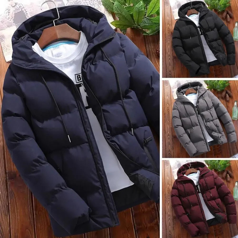 Fashion Parkas Men Winter Overcoat Thick Puffer Jacket Men Winter Coat Casual Jacket Warm Hooded Outwear Keep Warm Men Jacket.