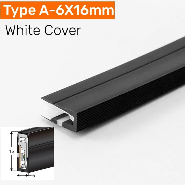 Recessed Black Silicone Tube LED Neon Light Flexible Rope Channel Diffuser WS2811 WS2812B Outdoor Waterproof Ribbon Strip Lights