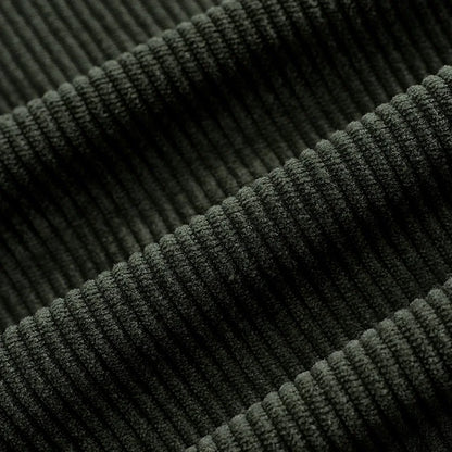 Men's Corduroy Jacket Stand-up Collar Slim Fit Retro Multi-pocket Workwear Commuter Coat for Spring And Autumn